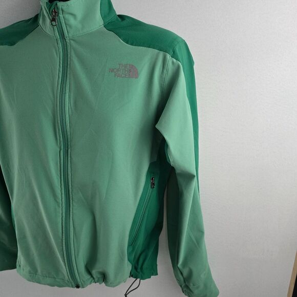The North Face Apex Softshell Jacket Women’s Large Green Full Zip 4097 - Picture 2 of 10